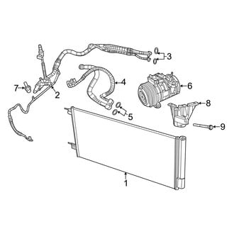 Jeep OE - Air Conditioner & Heater - Condenser, Compressor & Lines (MP Body Code)
