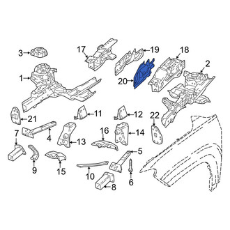 Jeep OE - Left Fender Rail Reinforcement