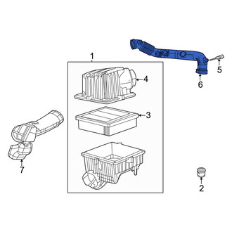 Jeep OE - Rear Engine Air Intake Hose