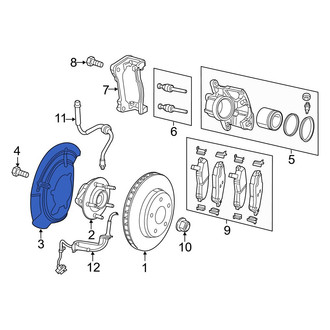 Jeep OE - Front Left Brake Dust Shield