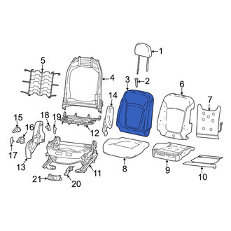 Jeep OE - Front Left Seat Back Cushion Cover