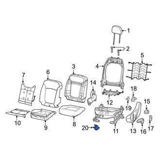 Jeep OE - Front Left Seat Track Cover