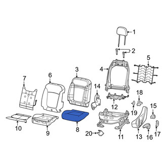Jeep OE - Front Left Seat Cover
