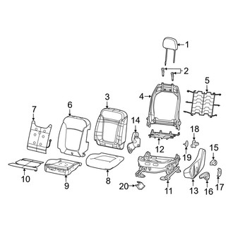 Jeep OE - Seats & Tracks - Driver Seat Components (W/O Power), (MP Body Code)