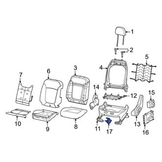 Jeep OE - Front Left Seat Track Cover