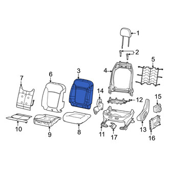 Jeep OE - Front Right Seat Back Cushion Cover