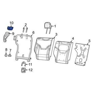Jeep OE - Rear Right Folding Seat Latch Release Handle Bezel