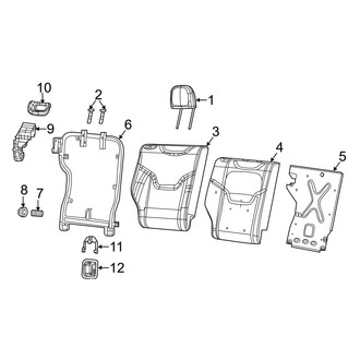 Jeep OE - Seats & Tracks - Rear Seat Components (40% Side, Seat Back)