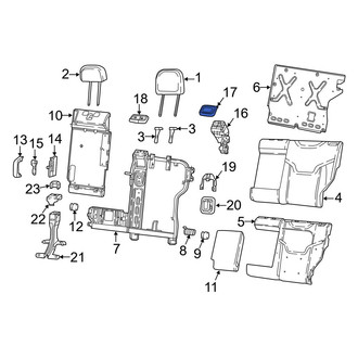 Jeep OE - Rear Left Folding Seat Latch Release Handle Bezel