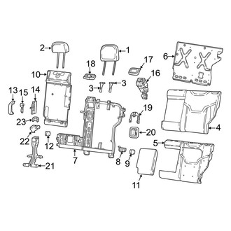 Jeep OE - Seats & Tracks - Rear Seat Components (60% Side, Seat Back)