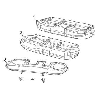 Jeep OE - Seats & Tracks - Rear Seat Components (Seat Cushion), (MP Body Code)