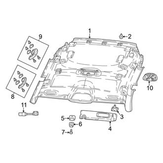 Jeep OE - Roof - Interior Trim (W/O Sunroof), (MP Body Code)