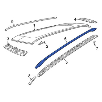 Jeep OE - Left Roof Luggage Carrier Side Rail