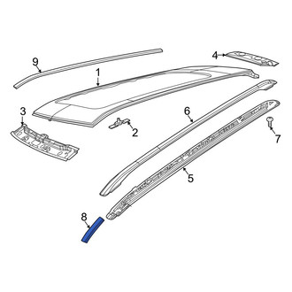 Jeep OE - Right Roof Luggage Carrier Side Rail Cap