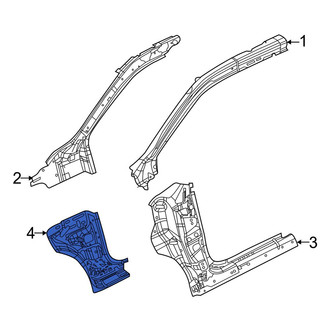 Jeep OE - Right Body A-Pillar Reinforcement