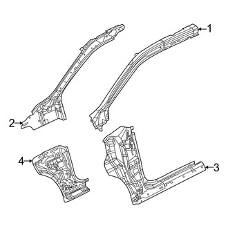 Jeep OE - Pillars, Rocker & Floor - Hinge Pillar