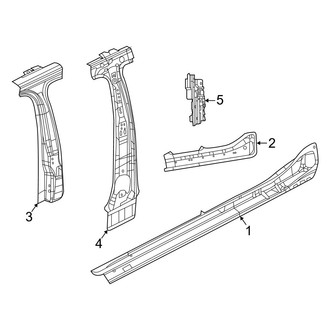 Jeep OE - Pillars, Rocker & Floor - Center Pillar & Rocker (Latitude / Limited / Sport / Trailhawk MP Body Code)