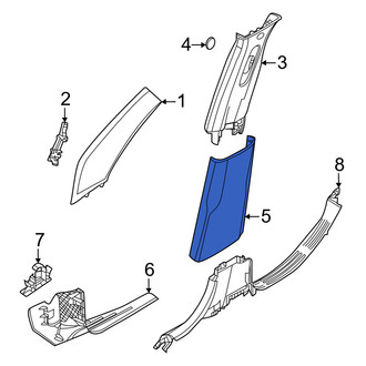 Jeep OE - Right Lower Door Pillar Post Trim Set