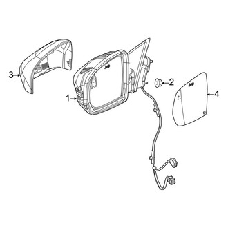 Jeep OE - Front Door - Outside Mirrors (Latitude / Limited / Sport / Trailhawk MP Body Code)