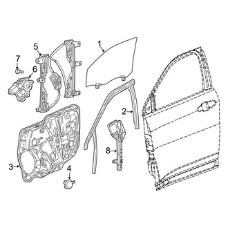 Jeep OE - Front Door - Glass & Hardware