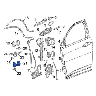 Jeep OE - Front Left Lower Door Hinge