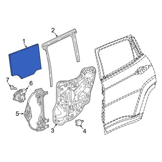 Jeep OE - Rear Left Door Glass