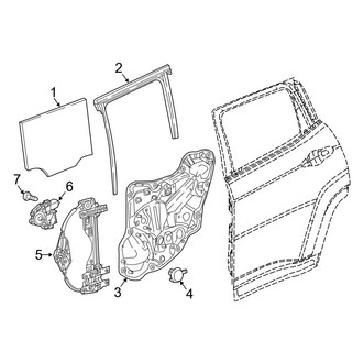 Jeep OE - Rear Door - Glass & Hardware