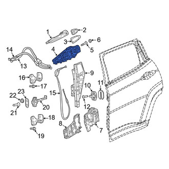 Jeep OE - Rear Left Outer Exterior Door Handle Base