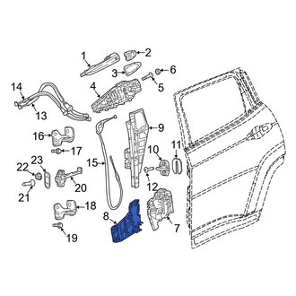 Jeep OE - Left Door Latch Bracket