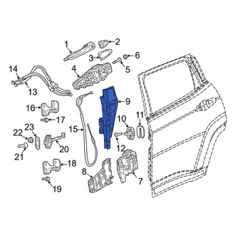 Jeep OE - Rear Left Inner Exterior Door Handle Base