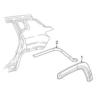 Jeep OE - Quarter Panel - Exterior Trim (Latitude / Limited / Sport / Trailhawk MP Body Code)