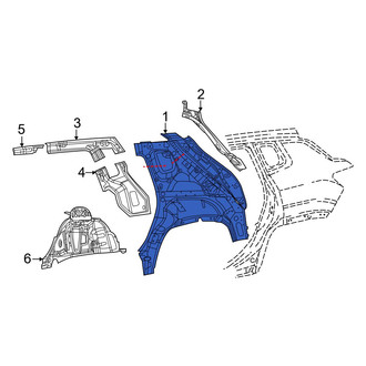 Jeep OE - Rear Left Inner Quarter Panel