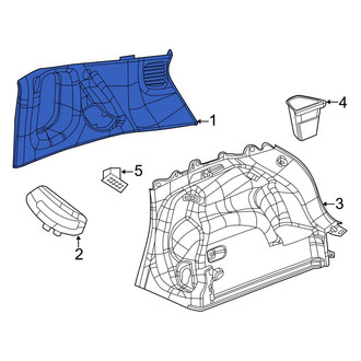Jeep OE - Rear Right Lower Interior Quarter Panel Trim Panel