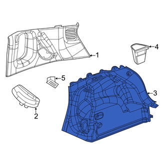 Jeep OE - Rear Right Lower Interior Quarter Panel Trim Panel