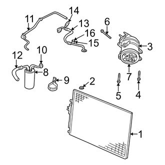 Jeep OE - Air Conditioner & Heater - Condenser, Compressor & Lines (3.7L)
