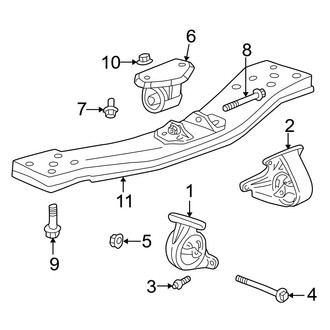 Jeep OE - Engine & Transmission Mounting (RWD 3.7L Standard Tr)