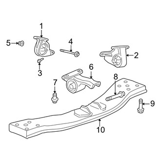 Jeep OE - Engine & Transmission Mounting (RWD 3.7L Automatic Tr)