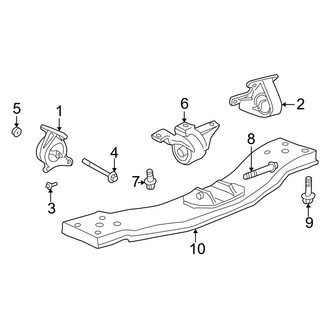 Jeep OE - Engine & Transmission Mounting (4WD 3.7L Automatic Tr)