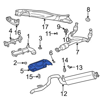 Jeep OE - Left Exhaust Manifold Heat Shield