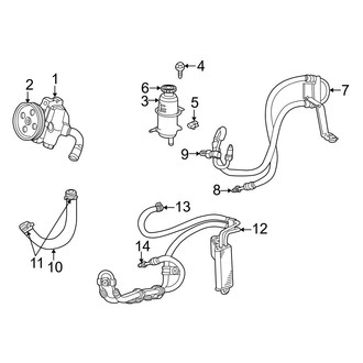 Jeep OE - Steering Gear & Linkage - Pump & Hoses (2.4L)