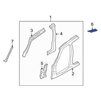 Jeep OE - Left Body B-Pillar Baffle Plate