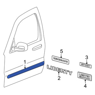 Jeep OE - Rear Right Body Trim Molding