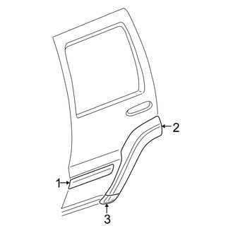 Jeep OE - Rear Door - Exterior Trim (Sport)