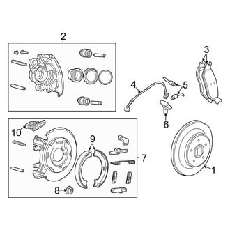 Jeep OE - Rear Suspension - Brake Components (Limited / Renegade / Sport 4WD)