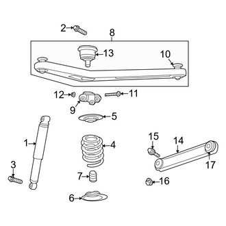 Jeep OE - Rear Suspension - Suspension Components (4WD)