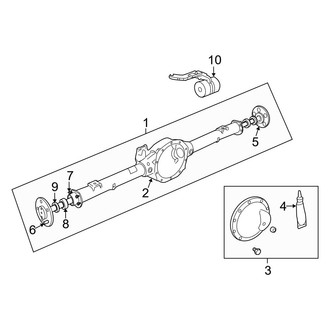 Jeep OE - Rear Suspension - Axle Housing (Corporate 8.25), (Limited / Sport RWD)