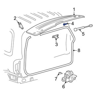 Jeep OE - Back Glass Lift Support Bracket