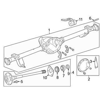 Jeep OE - Rear Suspension - Axle Housing (Dana 35), (Limited / Sport 4WD)