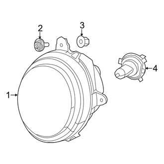 Jeep OE - Front Lamps - Headlamp Components