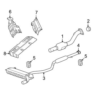 Jeep OE - Exhaust System - Exhaust Components (Latitude / Limited / Sport 2.4L)